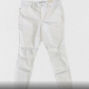 White high rise jegging